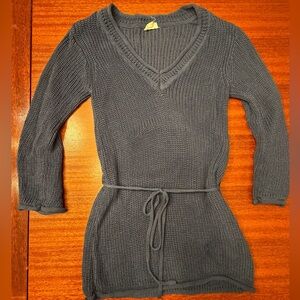 Dark Dusty Blue Knit Sweater